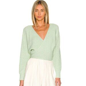 NWOT 525 America Wrap Sweater Top White Sage Sz M